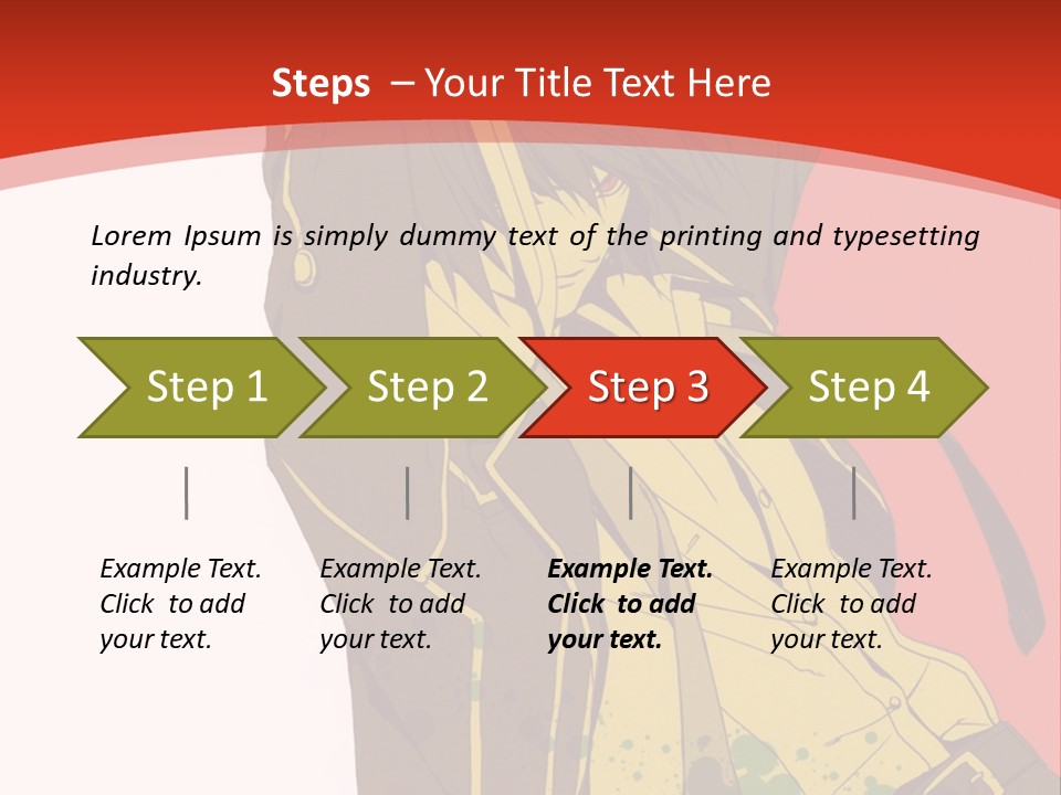 A Woman With A Sword On A Red Background PowerPoint Template