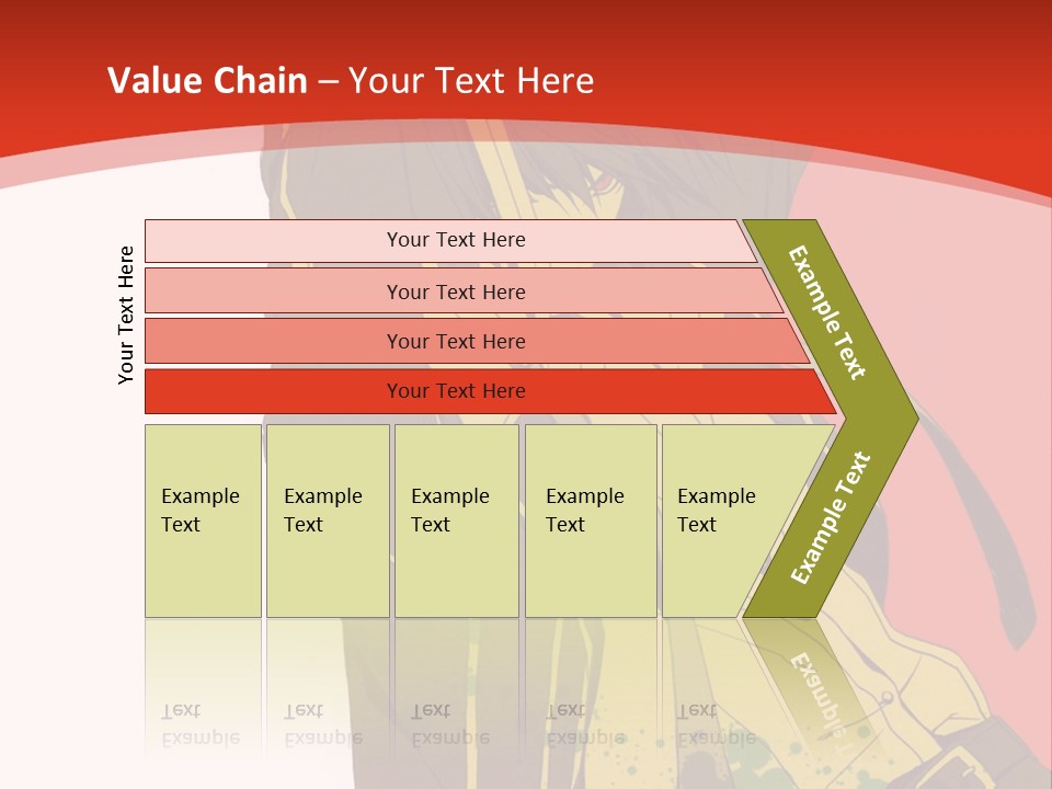 A Woman With A Sword On A Red Background PowerPoint Template