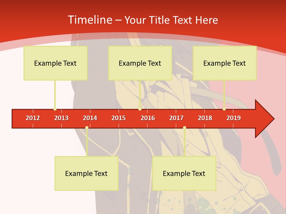 A Woman With A Sword On A Red Background PowerPoint Template