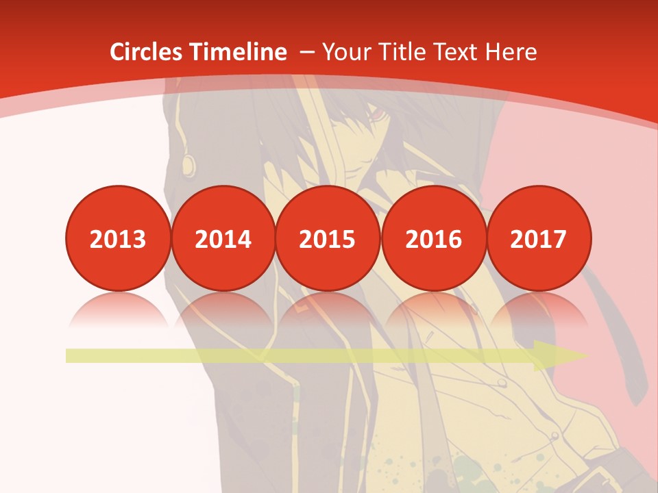 A Woman With A Sword On A Red Background PowerPoint Template