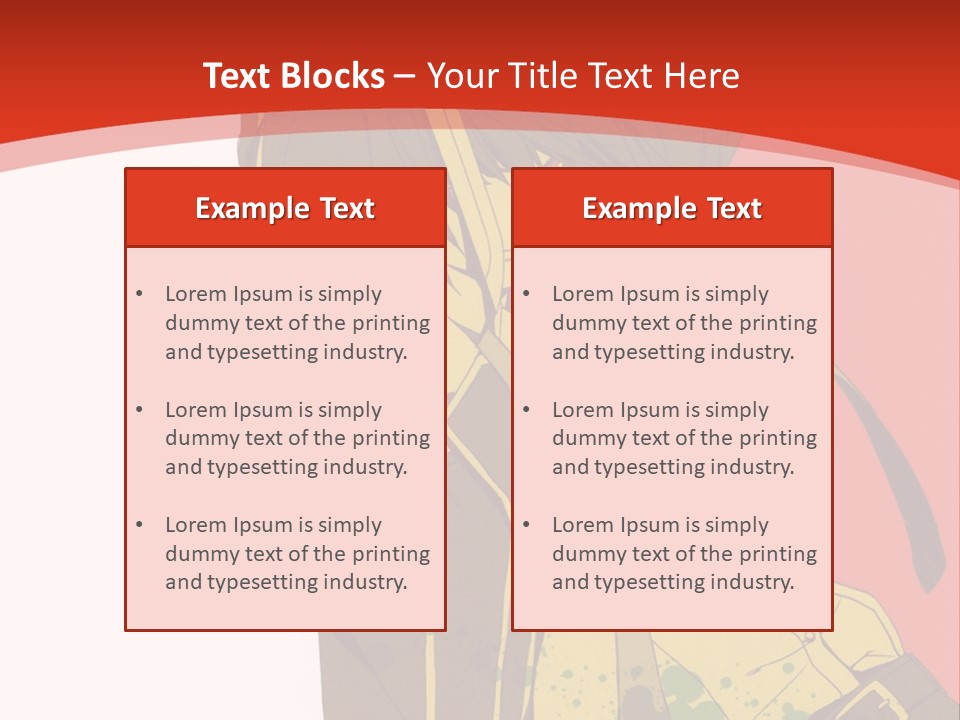 A Woman With A Sword On A Red Background PowerPoint Template