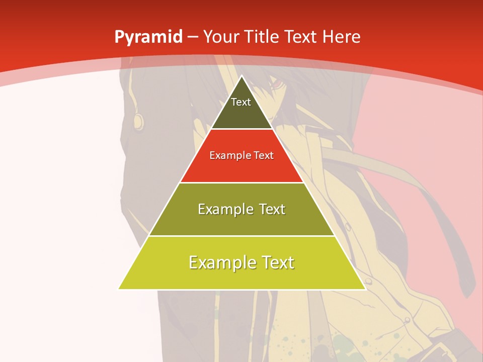 A Woman With A Sword On A Red Background PowerPoint Template