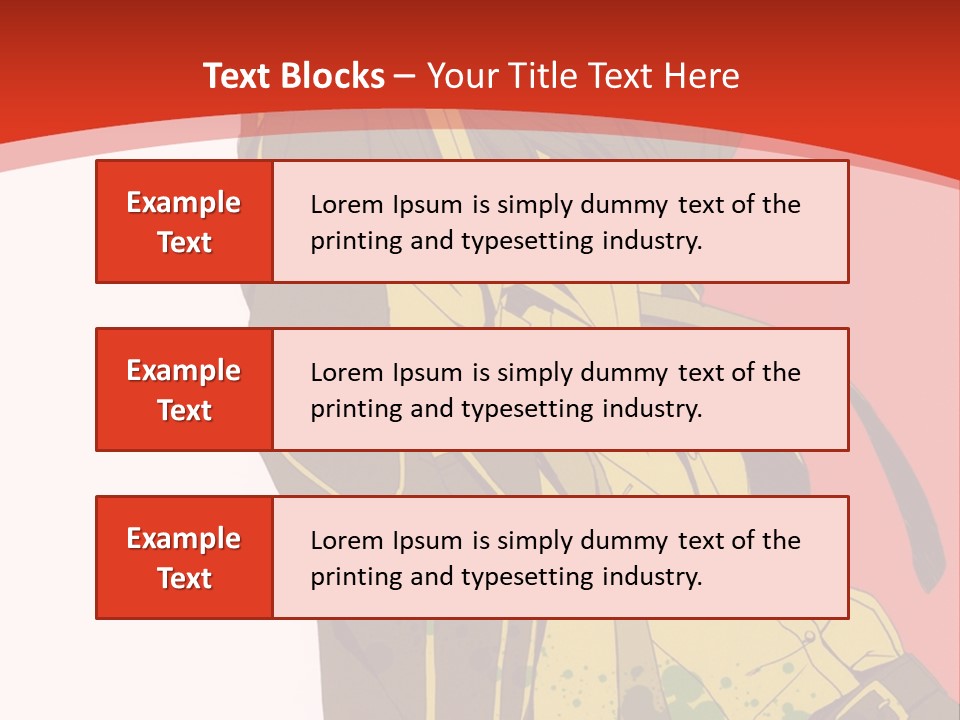 A Woman With A Sword On A Red Background PowerPoint Template