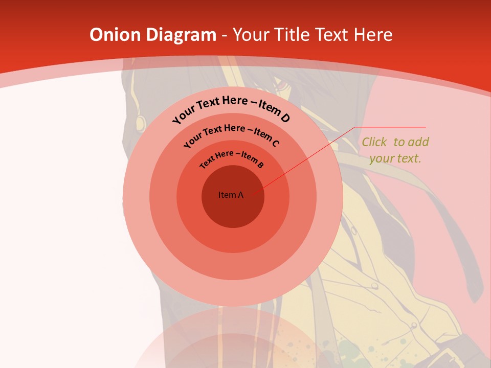 A Woman With A Sword On A Red Background PowerPoint Template