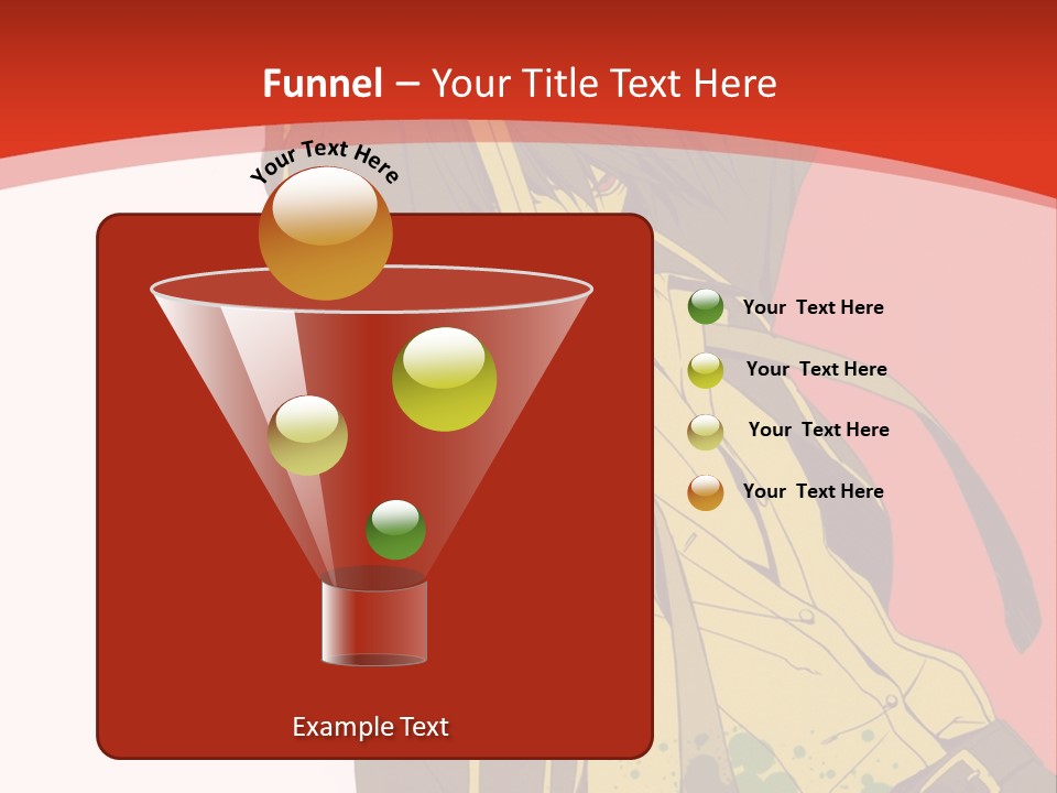 A Woman With A Sword On A Red Background PowerPoint Template