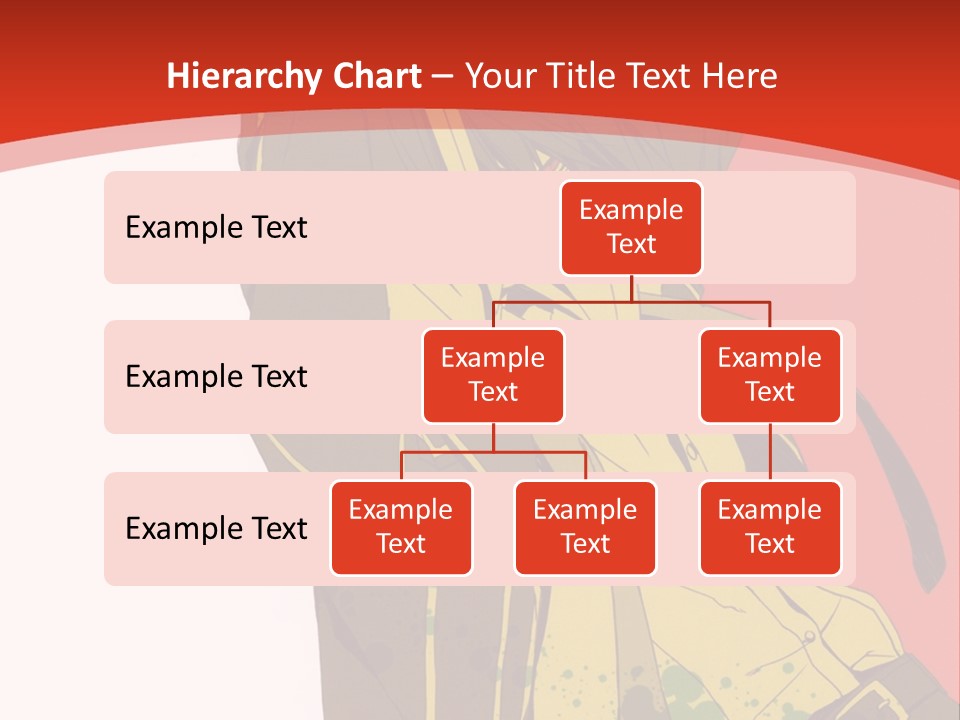 A Woman With A Sword On A Red Background PowerPoint Template