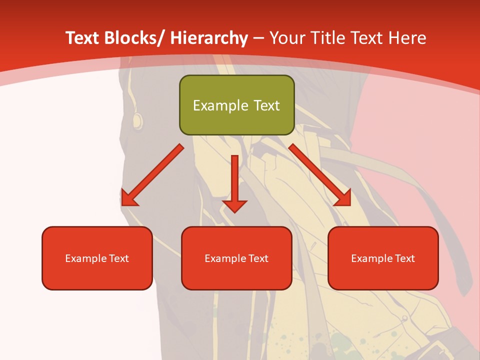 A Woman With A Sword On A Red Background PowerPoint Template