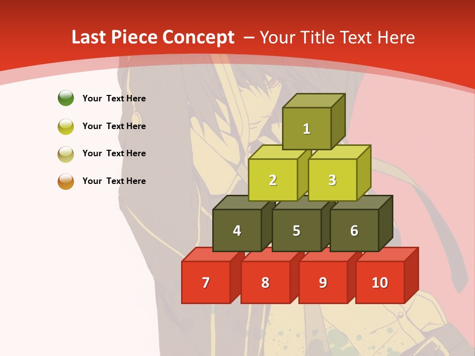 A Woman With A Sword On A Red Background PowerPoint Template