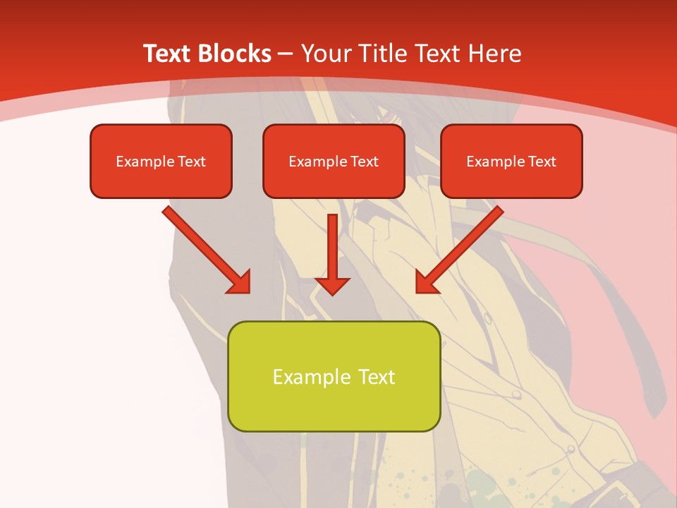 A Woman With A Sword On A Red Background PowerPoint Template