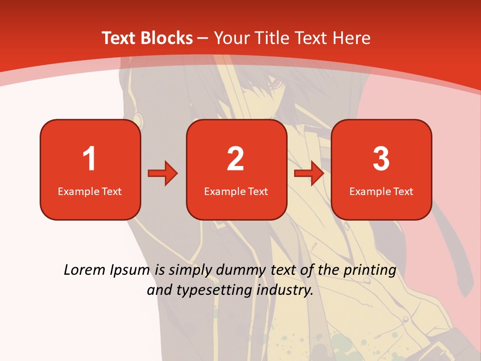 A Woman With A Sword On A Red Background PowerPoint Template