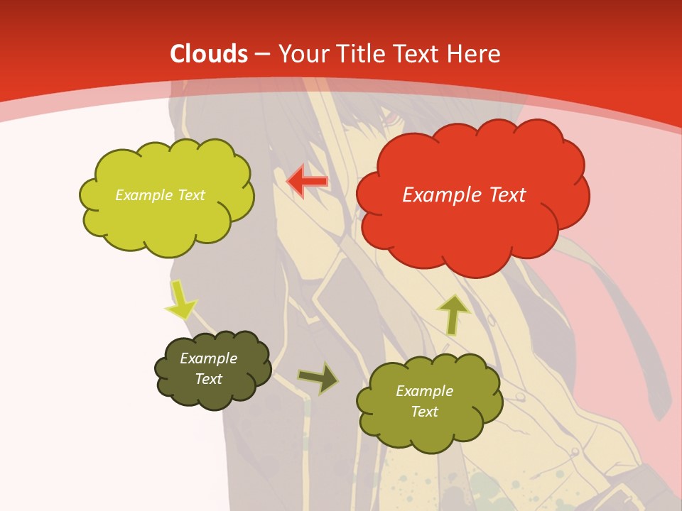 A Woman With A Sword On A Red Background PowerPoint Template