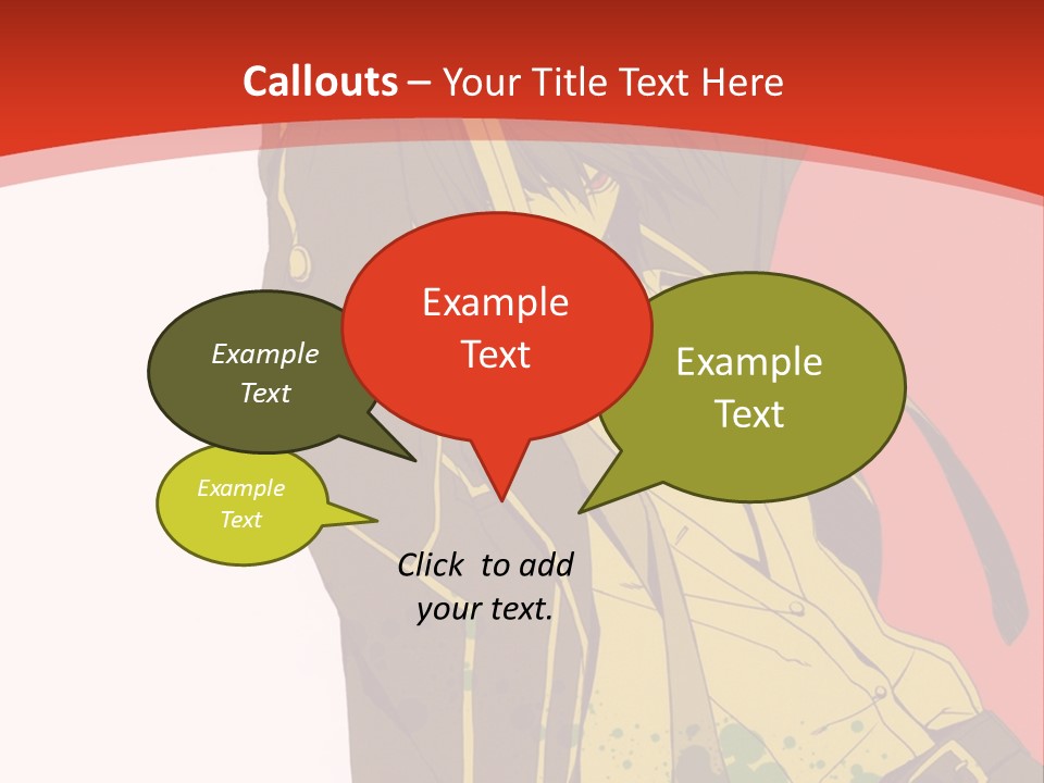 A Woman With A Sword On A Red Background PowerPoint Template