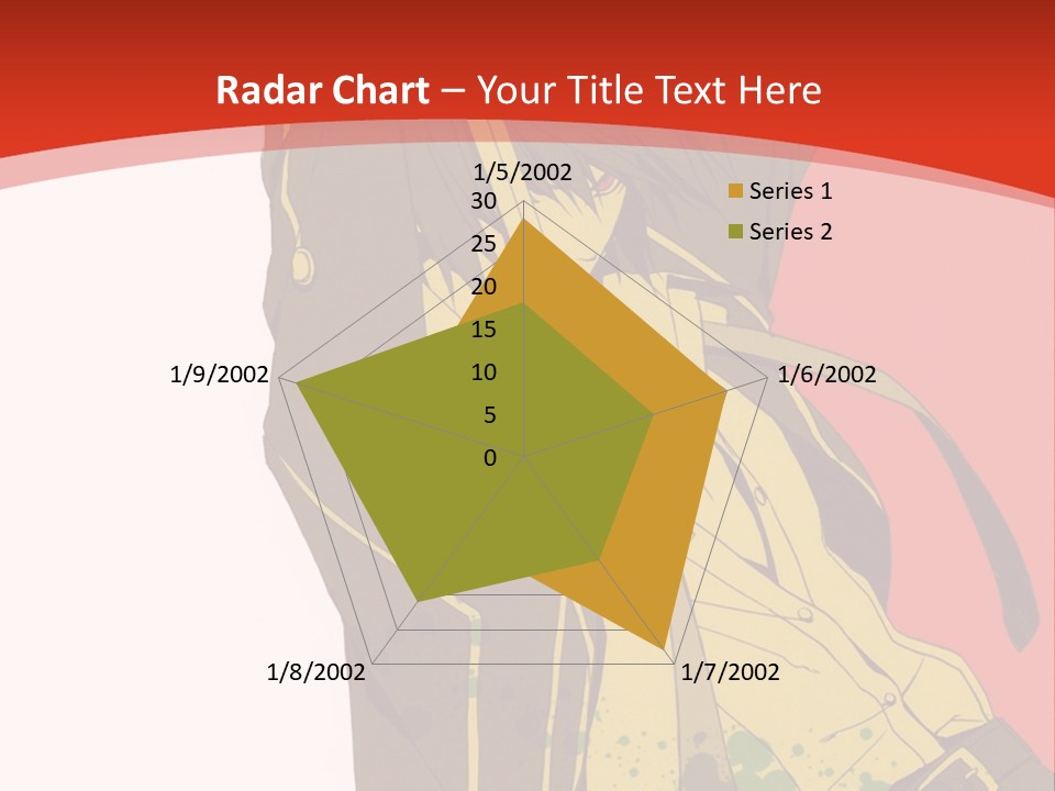 A Woman With A Sword On A Red Background PowerPoint Template