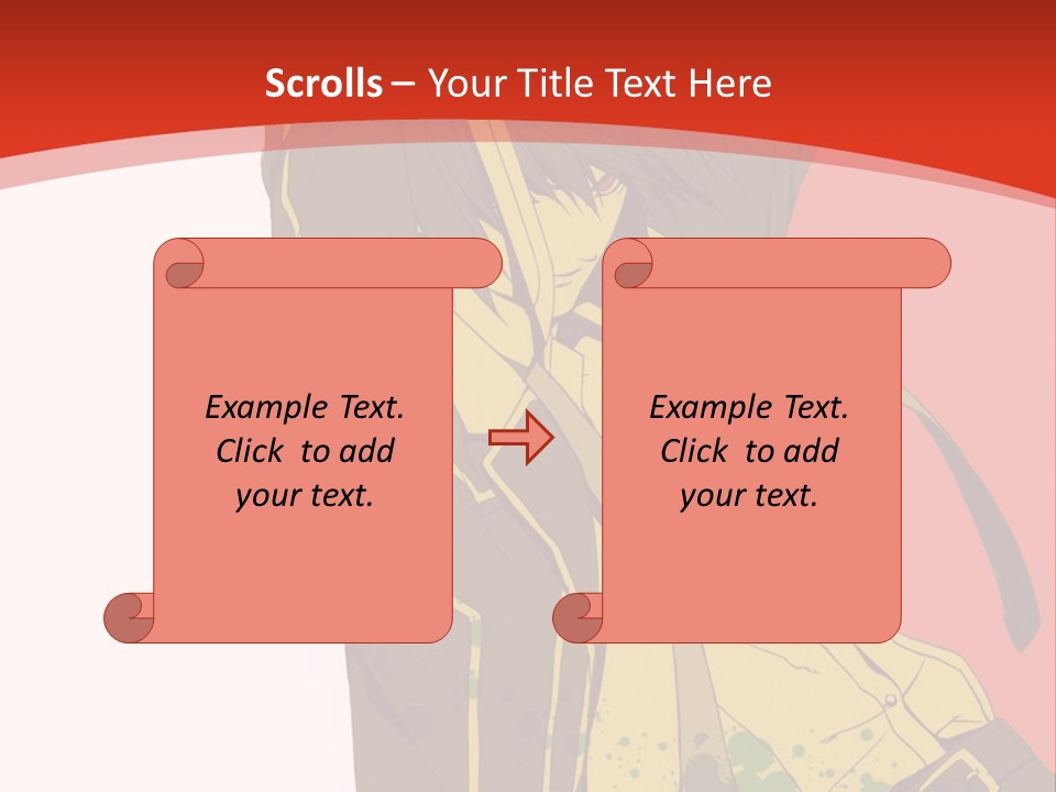 A Woman With A Sword On A Red Background PowerPoint Template