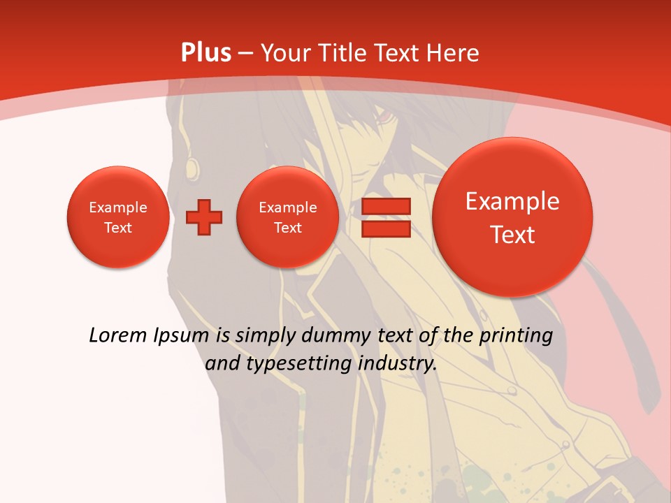 A Woman With A Sword On A Red Background PowerPoint Template