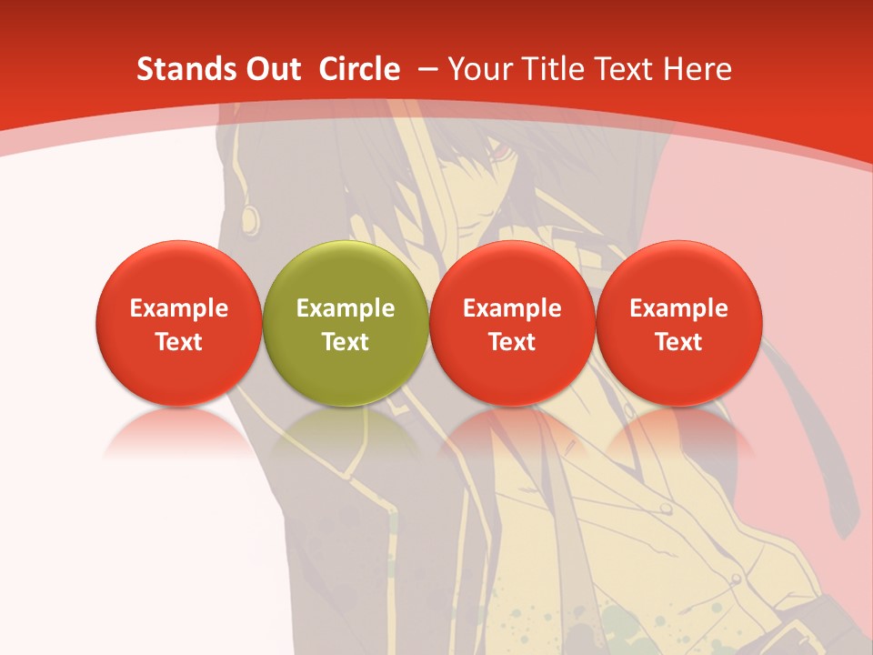 A Woman With A Sword On A Red Background PowerPoint Template