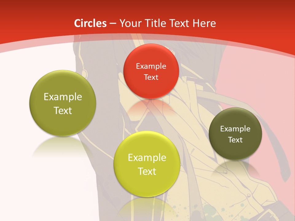 A Woman With A Sword On A Red Background PowerPoint Template