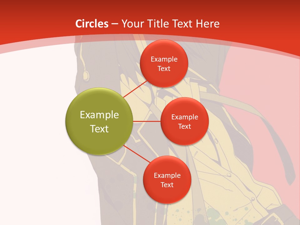 A Woman With A Sword On A Red Background PowerPoint Template