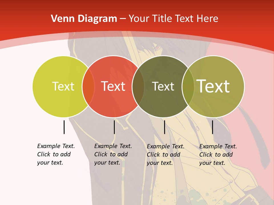 A Woman With A Sword On A Red Background PowerPoint Template