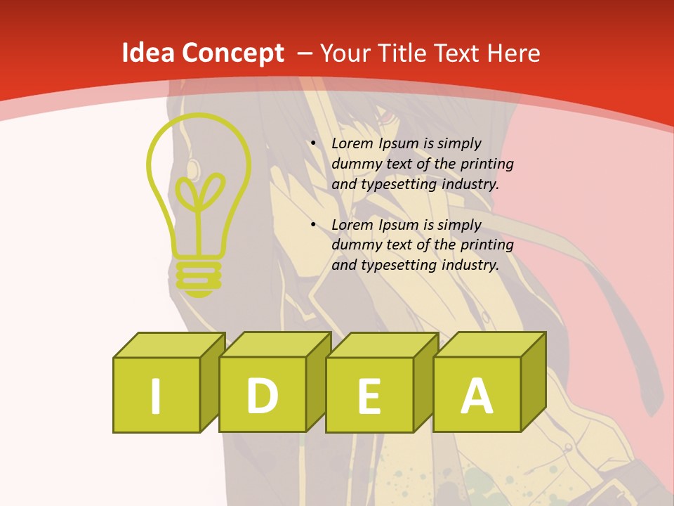 A Woman With A Sword On A Red Background PowerPoint Template