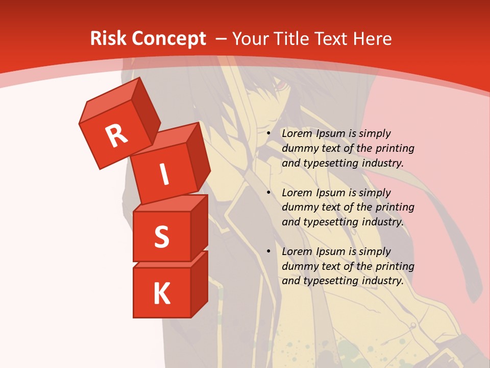 A Woman With A Sword On A Red Background PowerPoint Template