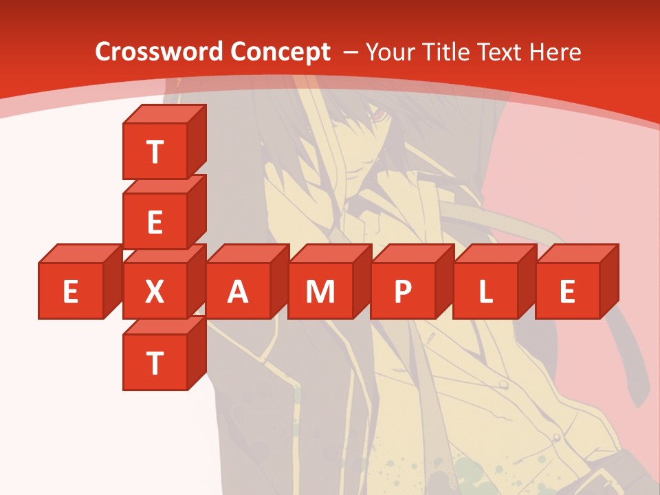 A Woman With A Sword On A Red Background PowerPoint Template