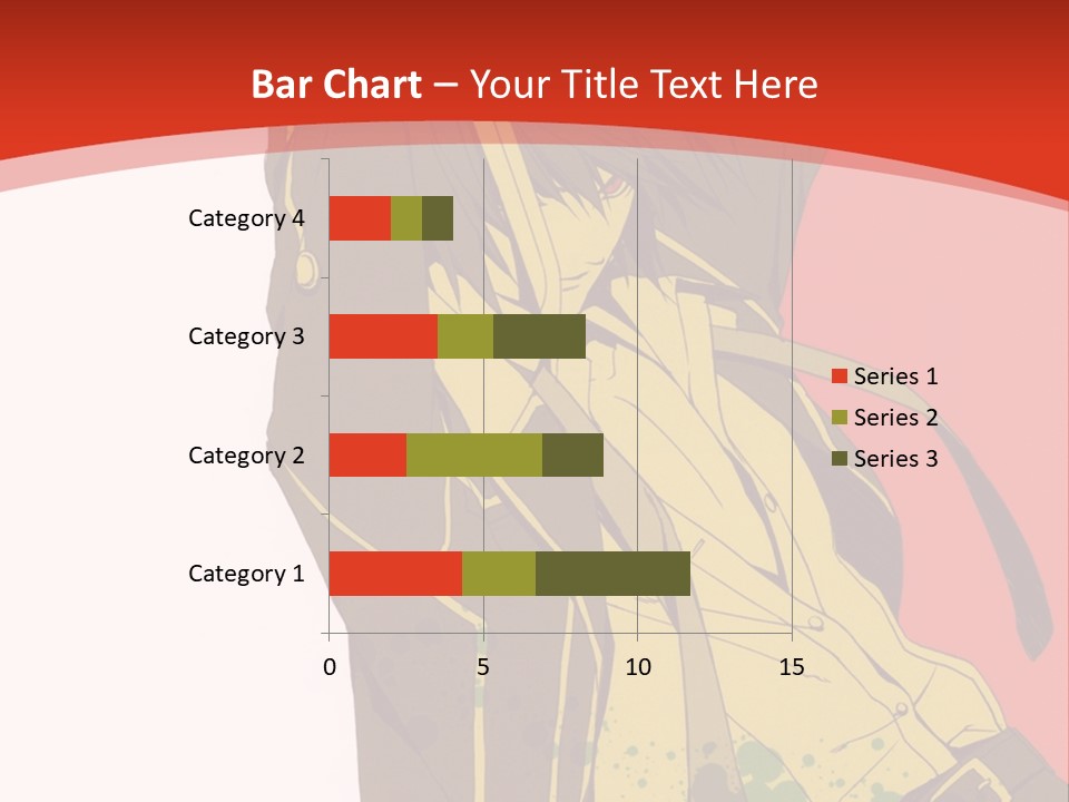 A Woman With A Sword On A Red Background PowerPoint Template