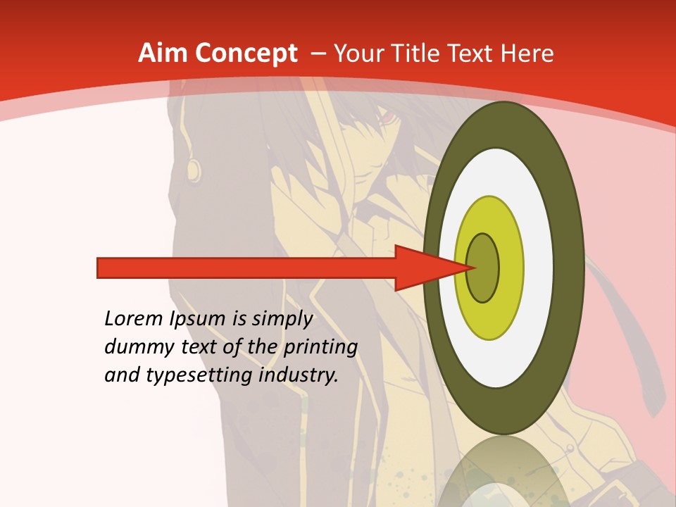 A Woman With A Sword On A Red Background PowerPoint Template