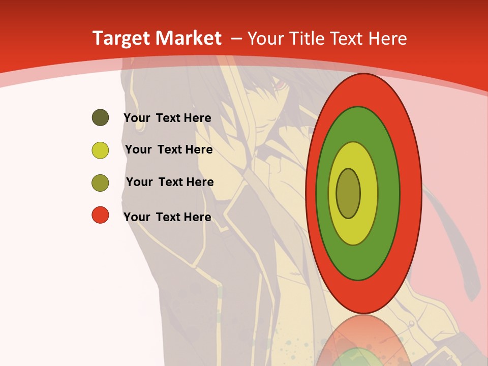 A Woman With A Sword On A Red Background PowerPoint Template