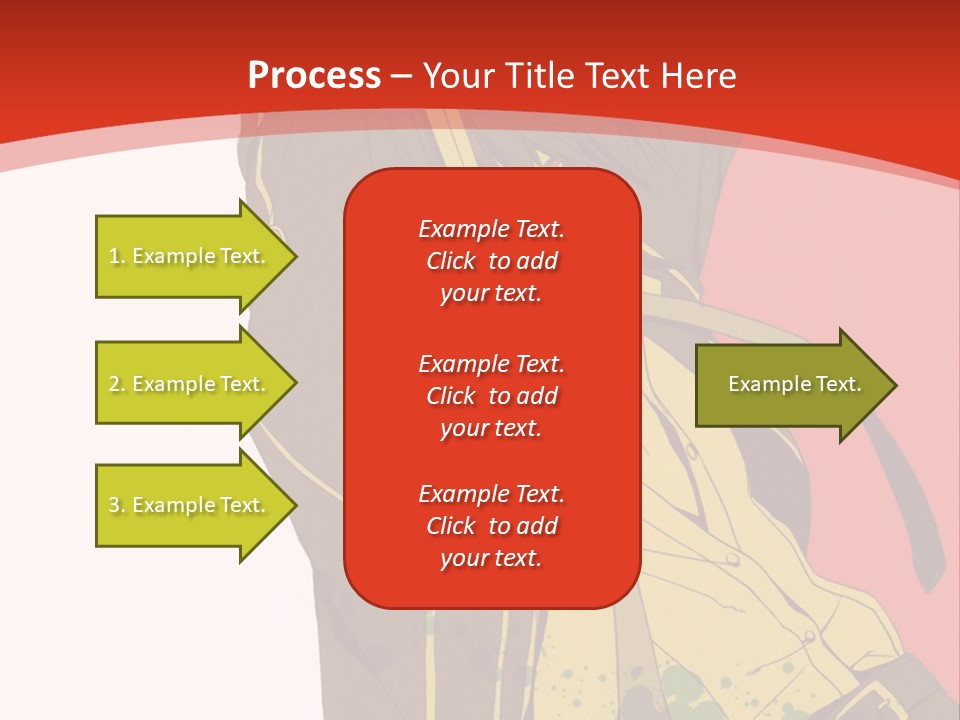 A Woman With A Sword On A Red Background PowerPoint Template