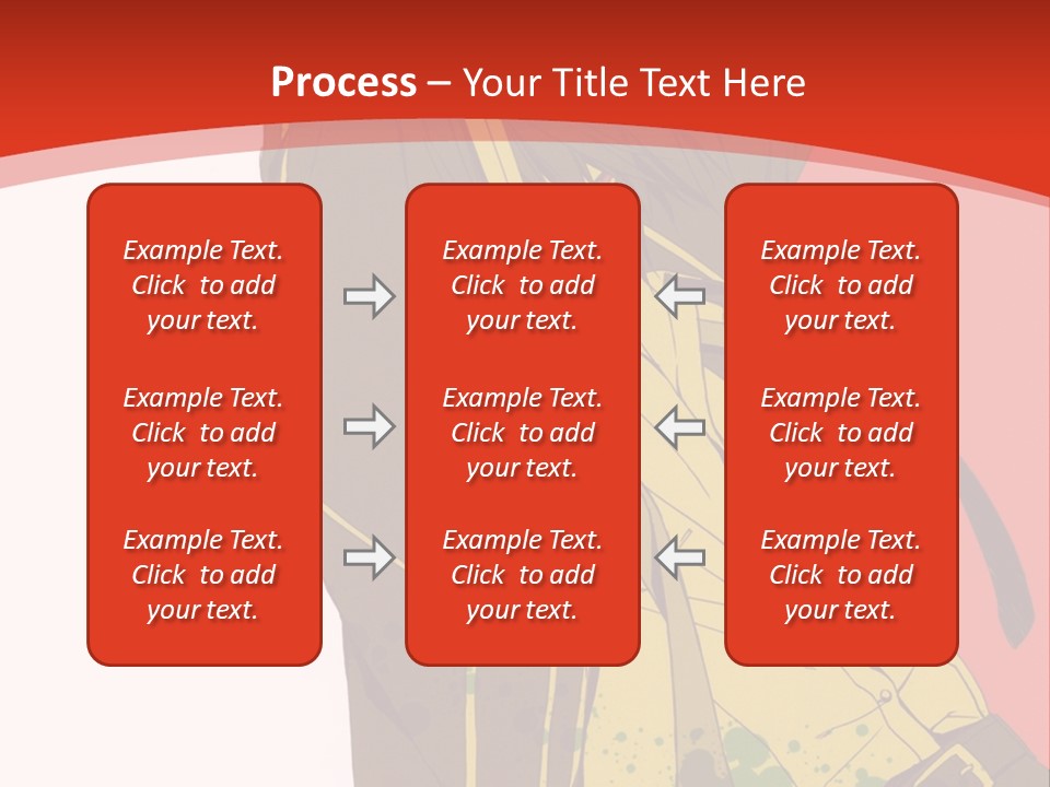 A Woman With A Sword On A Red Background PowerPoint Template