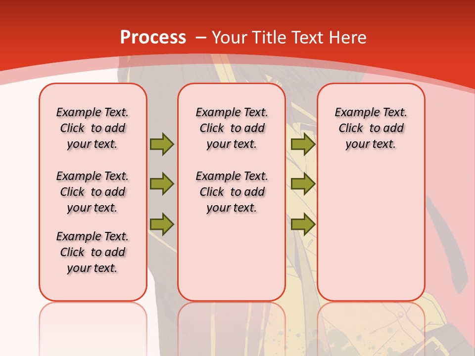 A Woman With A Sword On A Red Background PowerPoint Template