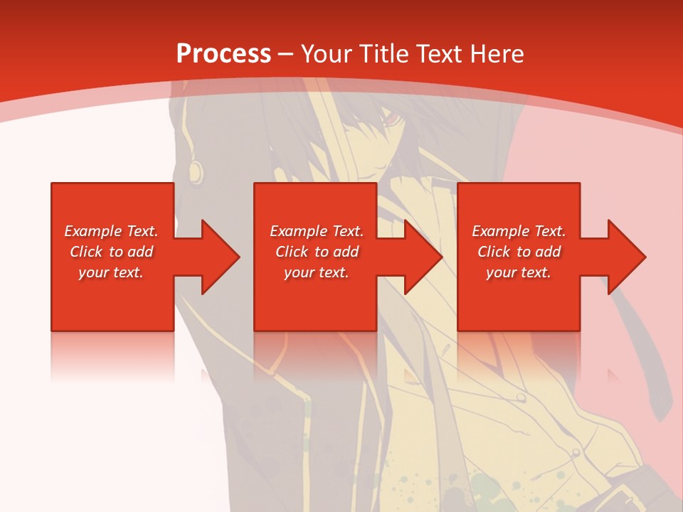 A Woman With A Sword On A Red Background PowerPoint Template