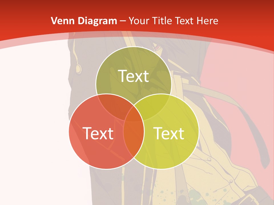 A Woman With A Sword On A Red Background PowerPoint Template