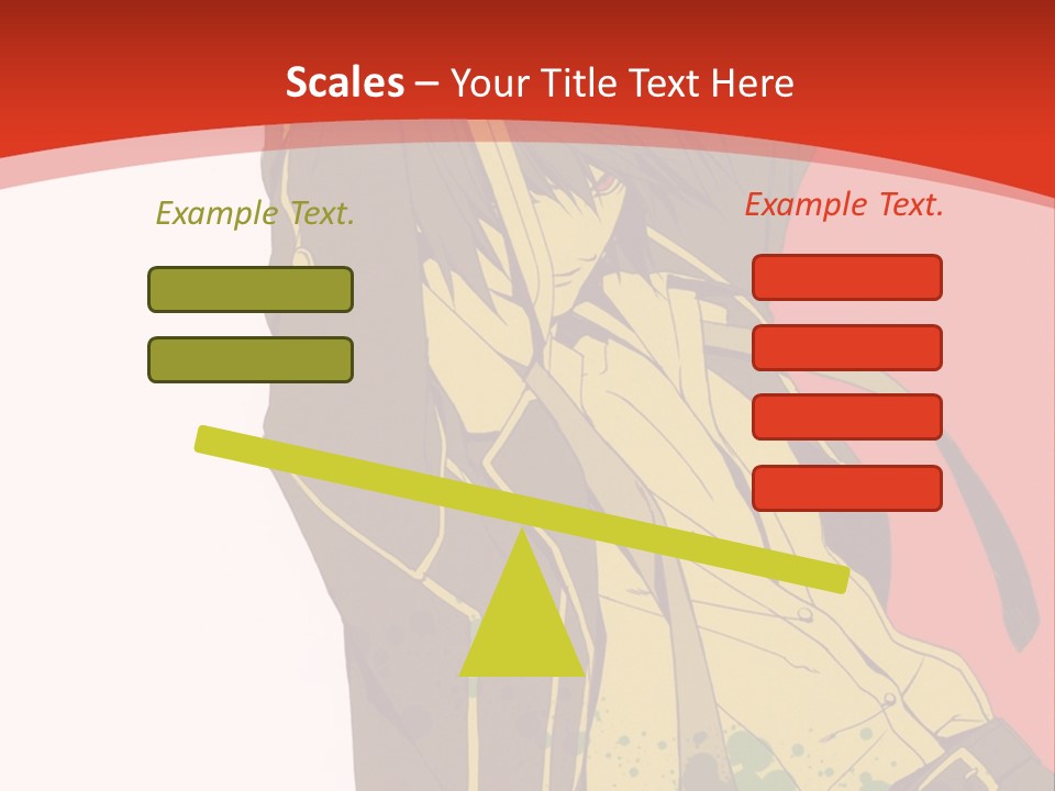 A Woman With A Sword On A Red Background PowerPoint Template