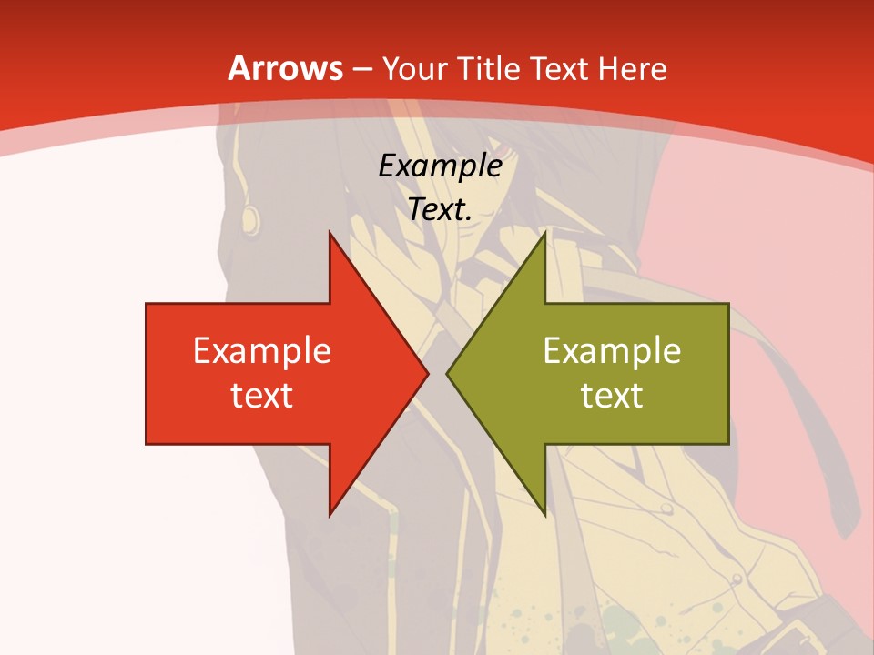 A Woman With A Sword On A Red Background PowerPoint Template