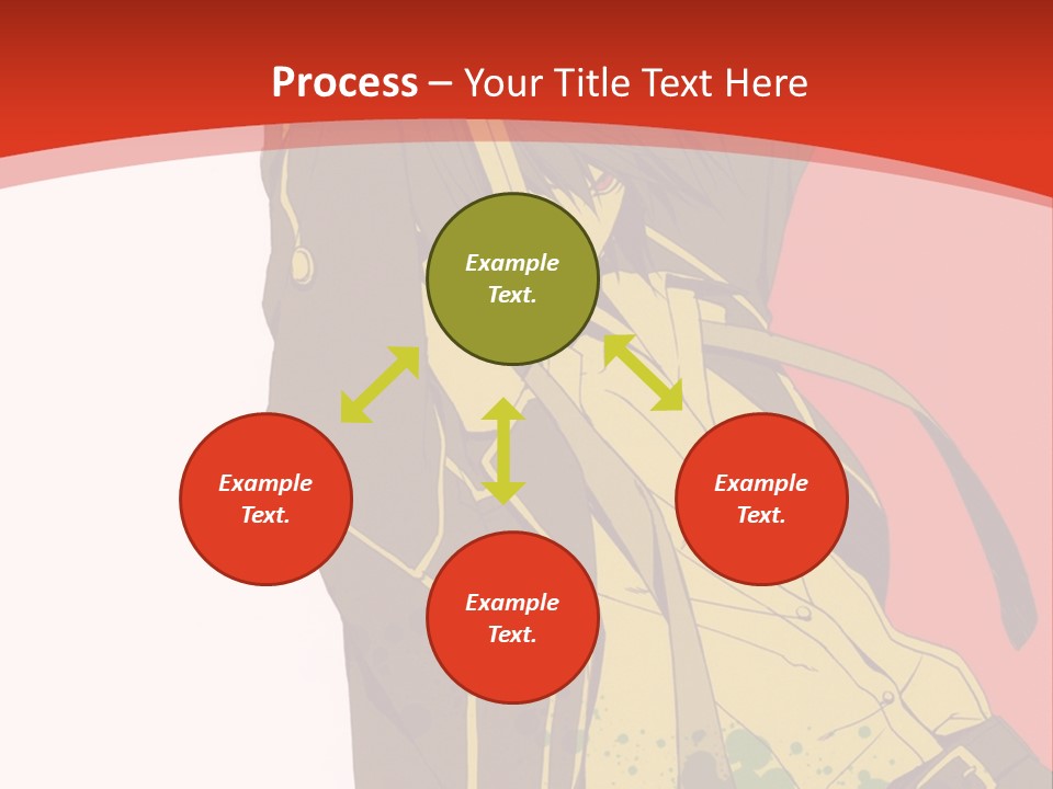 A Woman With A Sword On A Red Background PowerPoint Template