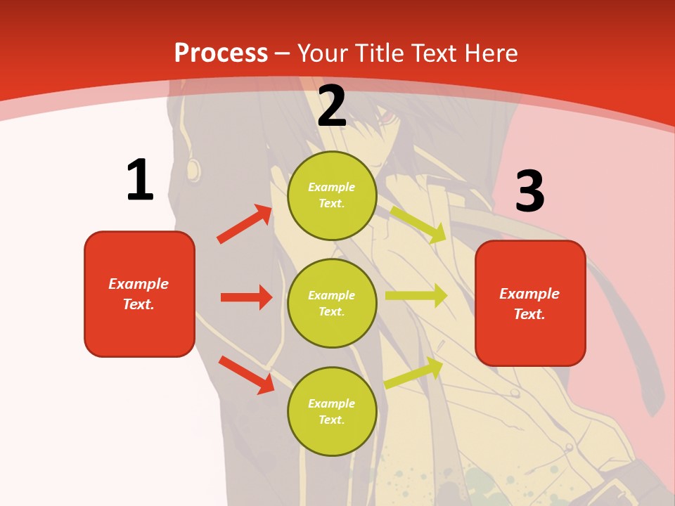 A Woman With A Sword On A Red Background PowerPoint Template