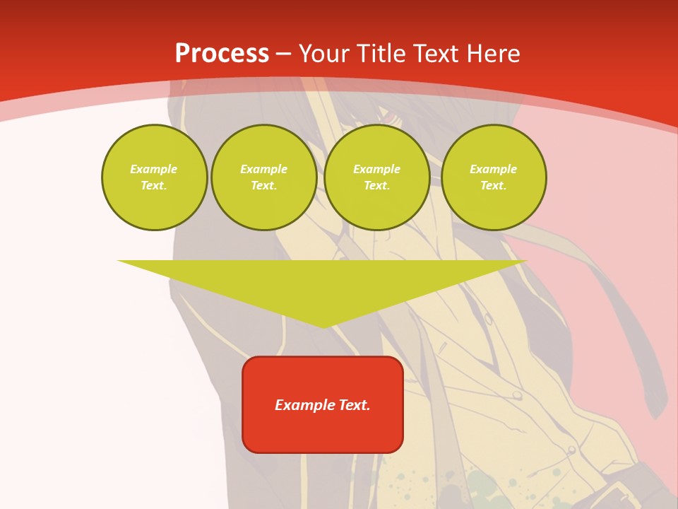 A Woman With A Sword On A Red Background PowerPoint Template