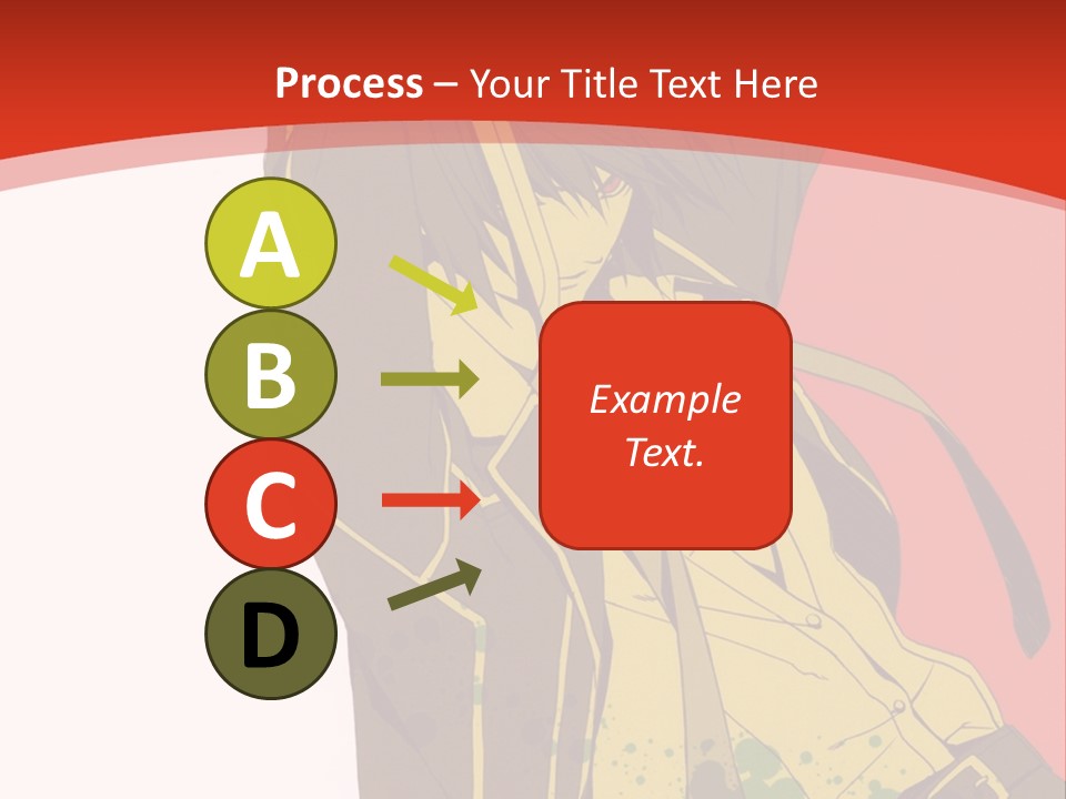 A Woman With A Sword On A Red Background PowerPoint Template