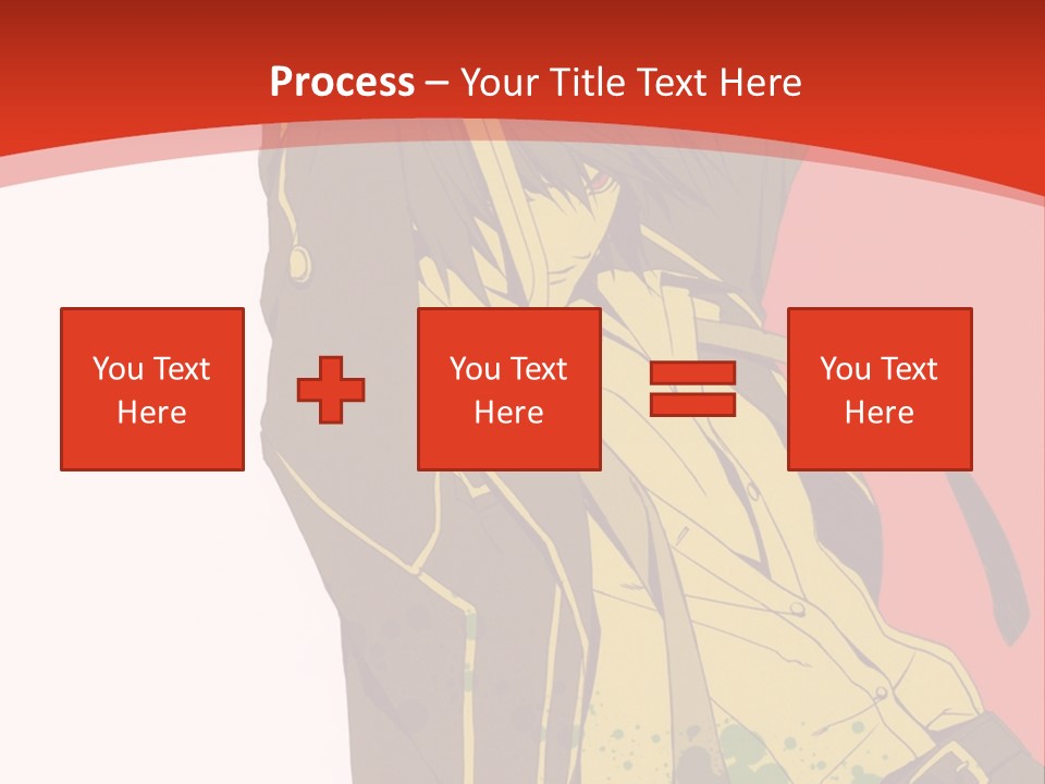 A Woman With A Sword On A Red Background PowerPoint Template