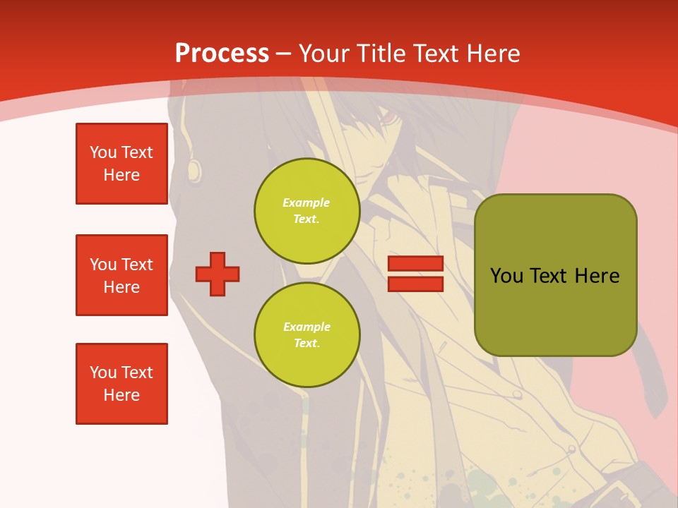 A Woman With A Sword On A Red Background PowerPoint Template