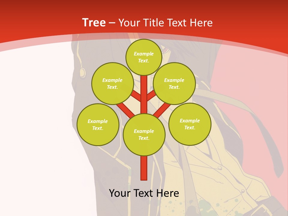 A Woman With A Sword On A Red Background PowerPoint Template