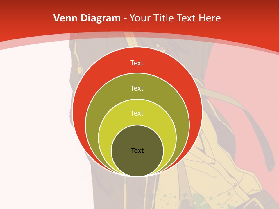 A Woman With A Sword On A Red Background PowerPoint Template