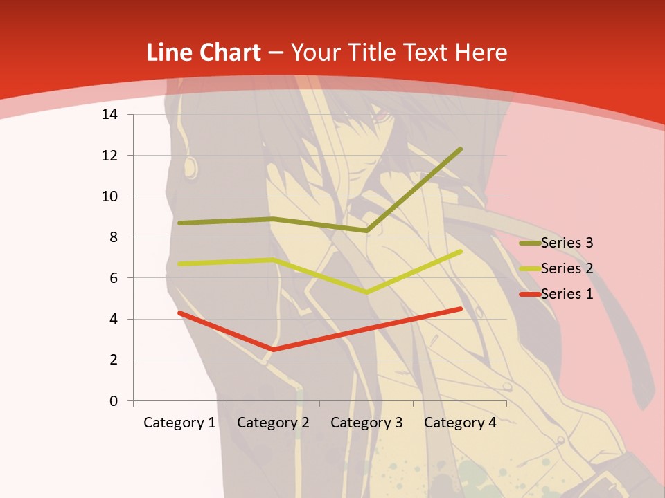 A Woman With A Sword On A Red Background PowerPoint Template