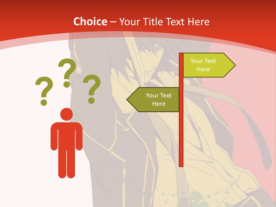 A Woman With A Sword On A Red Background PowerPoint Template