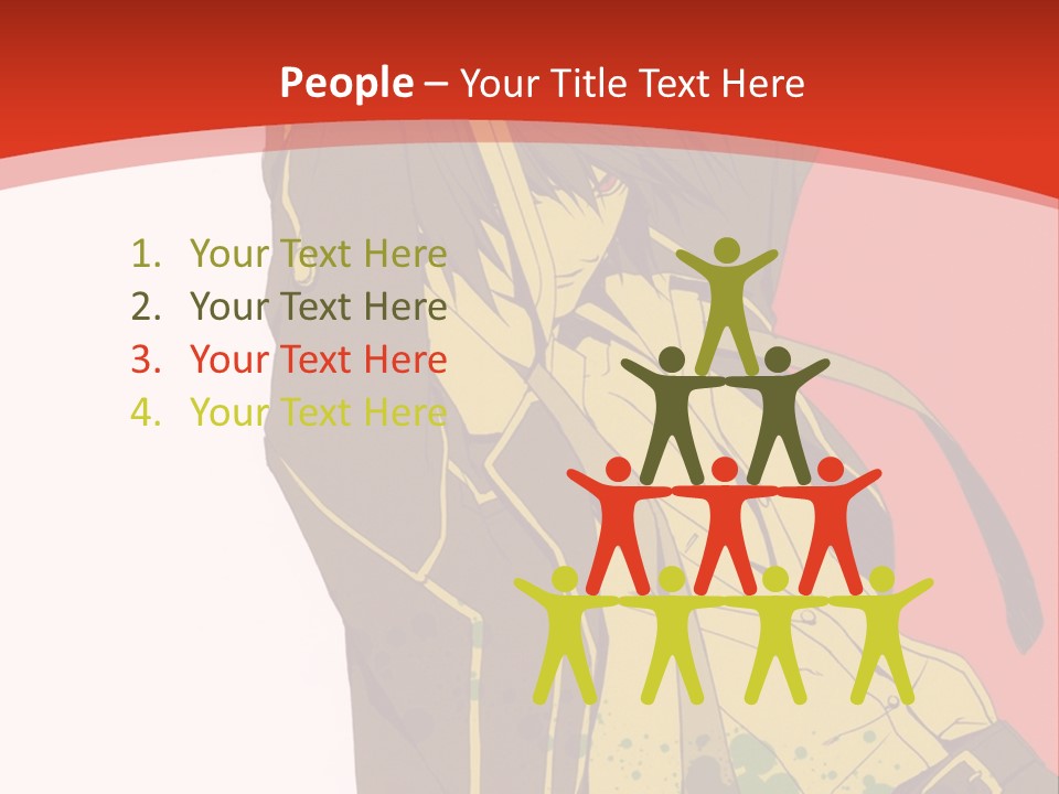 A Woman With A Sword On A Red Background PowerPoint Template