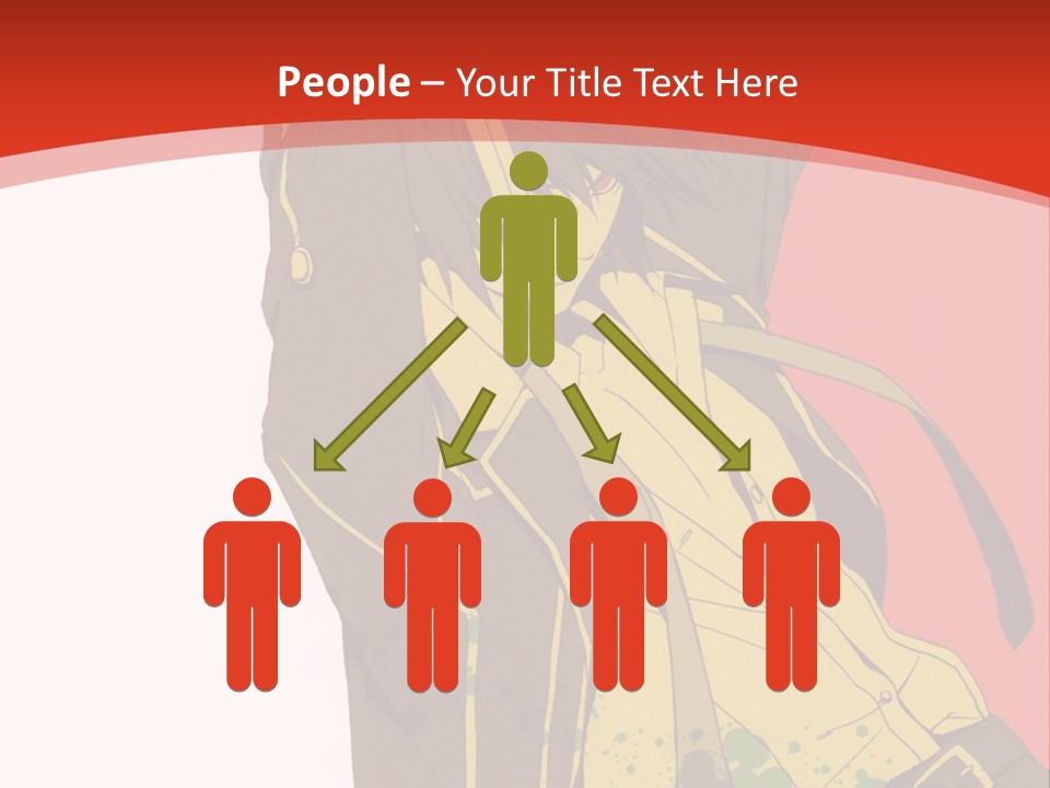 A Woman With A Sword On A Red Background PowerPoint Template