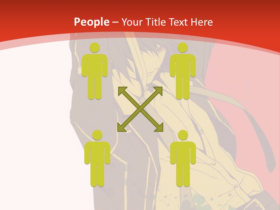 A Woman With A Sword On A Red Background PowerPoint Template