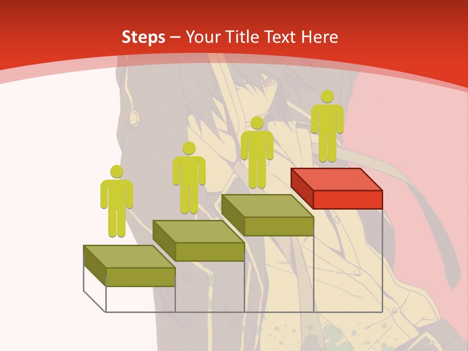 A Woman With A Sword On A Red Background PowerPoint Template